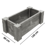 Wymiary donicy ogrodowej wykonanej z betonu imitacja drewna